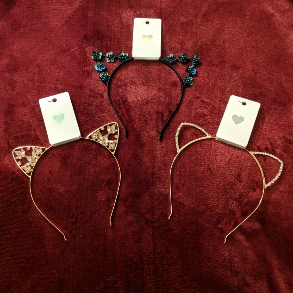Girl's Cat Ear Headbands😸😸😸- Set of 3